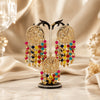 Multicolor Kundan Maang Tikka Set with Statement Earrings