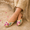 Handcrafted Floral Embroidered Punjabi Jutti for Women